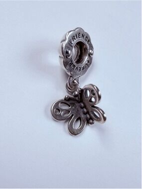 Pandora Butterfly Best Friends Forever 925 Sterling Silver ALE Dangle Charm Bead